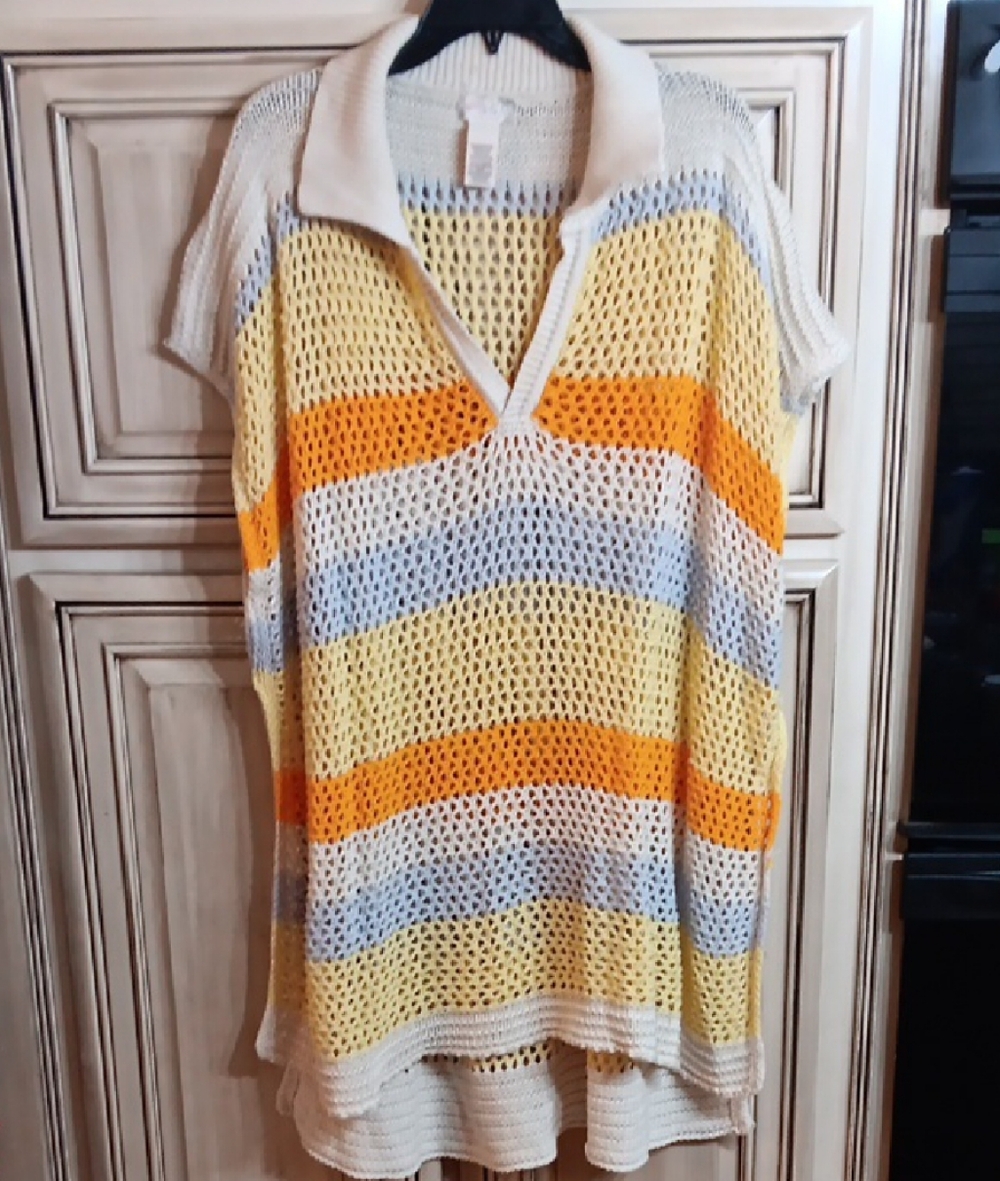 Free People Multicolor Knit Swim Coverup Size -OS